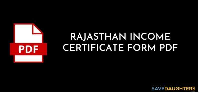 income certificate form rajasthan